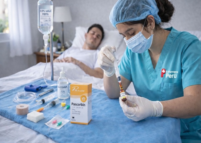 Aplicación de vitamina C endovenoso